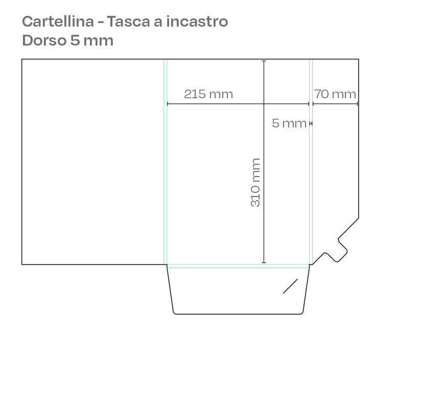 cartellina con tasca a incastro dorso 5