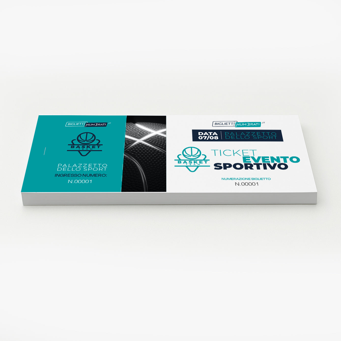esempio grafica personalizzata biglietto matrice ticket ingresso evento