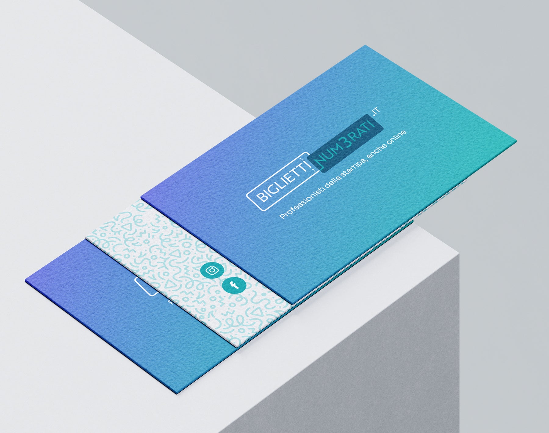 Biglietti da visita e coupon numerati
