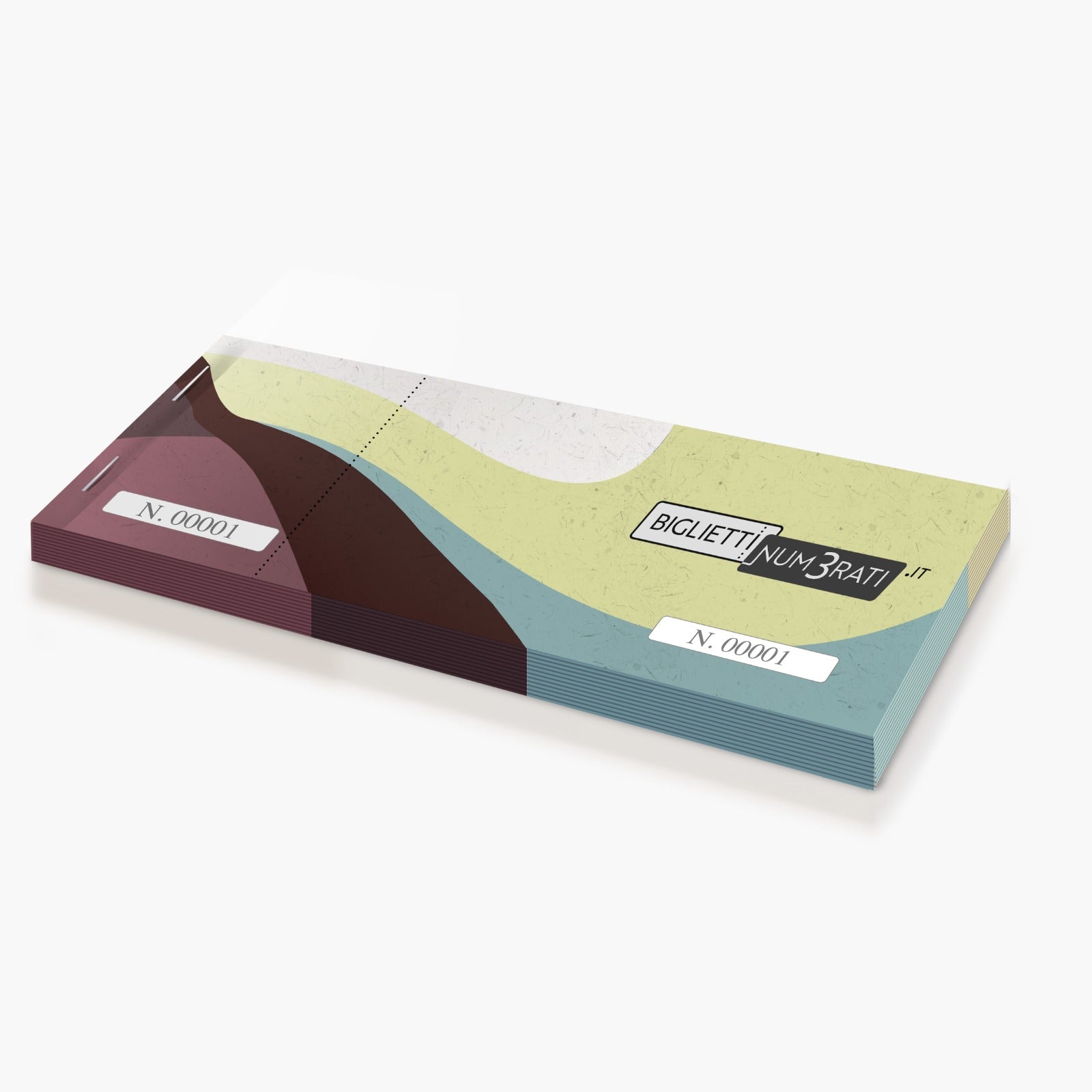 Blocchetto biglietti lotteria con stampa professionale su carta bianca