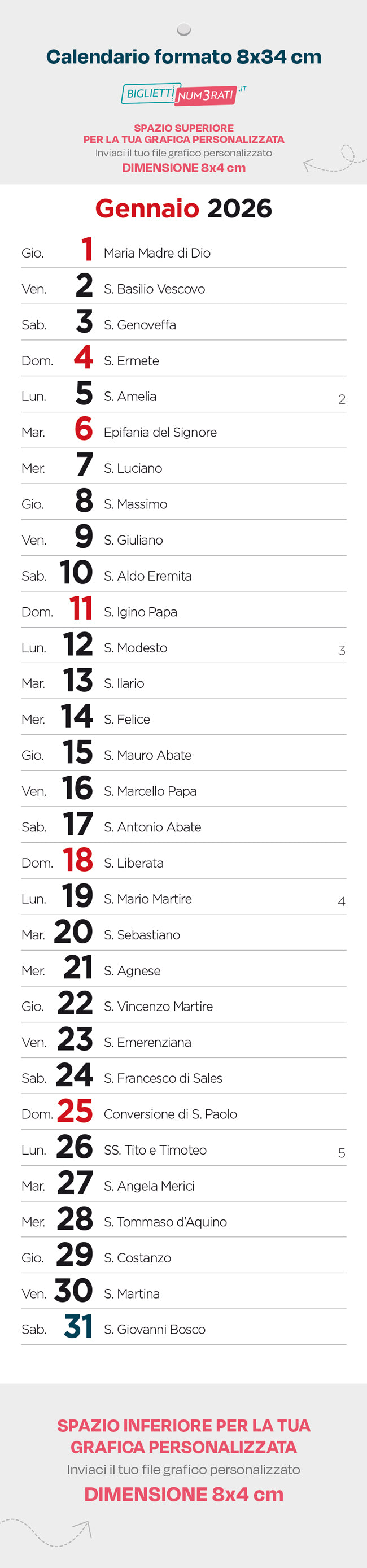 Template calendario olandese 8x34