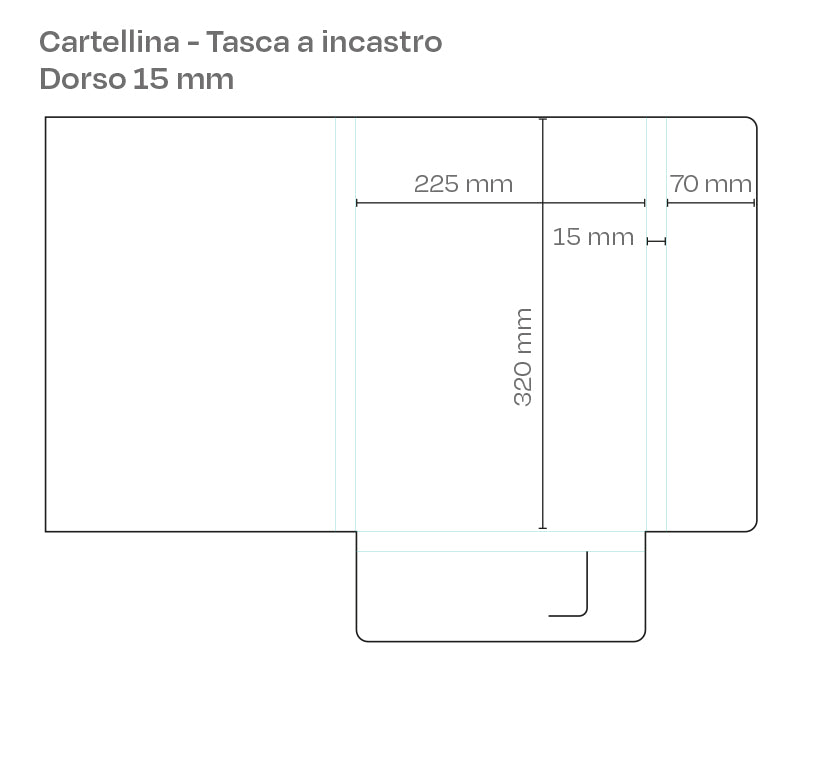 cartellina con tasca a incastro dorso 15