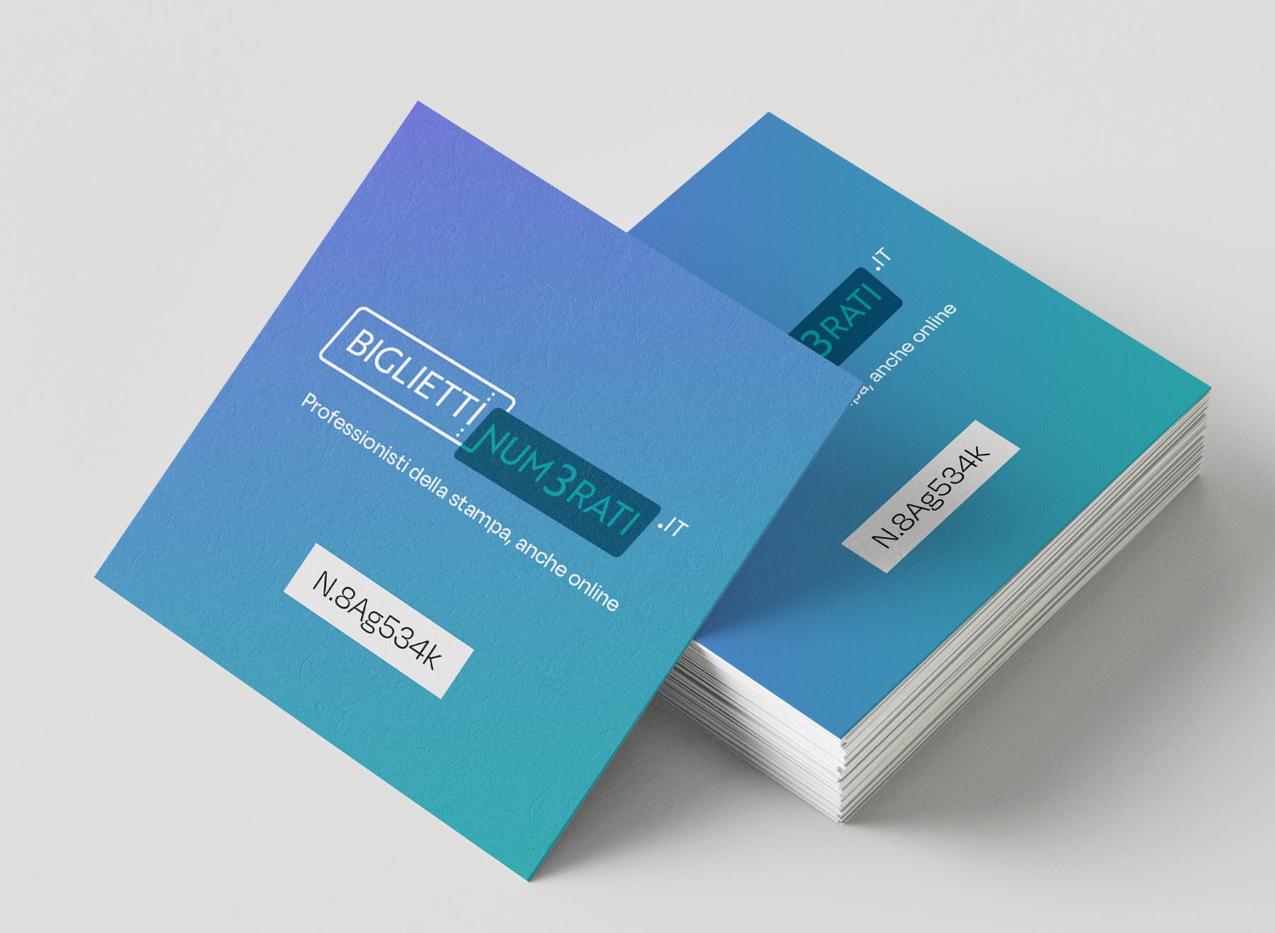 Biglietti da visita e coupon numerati