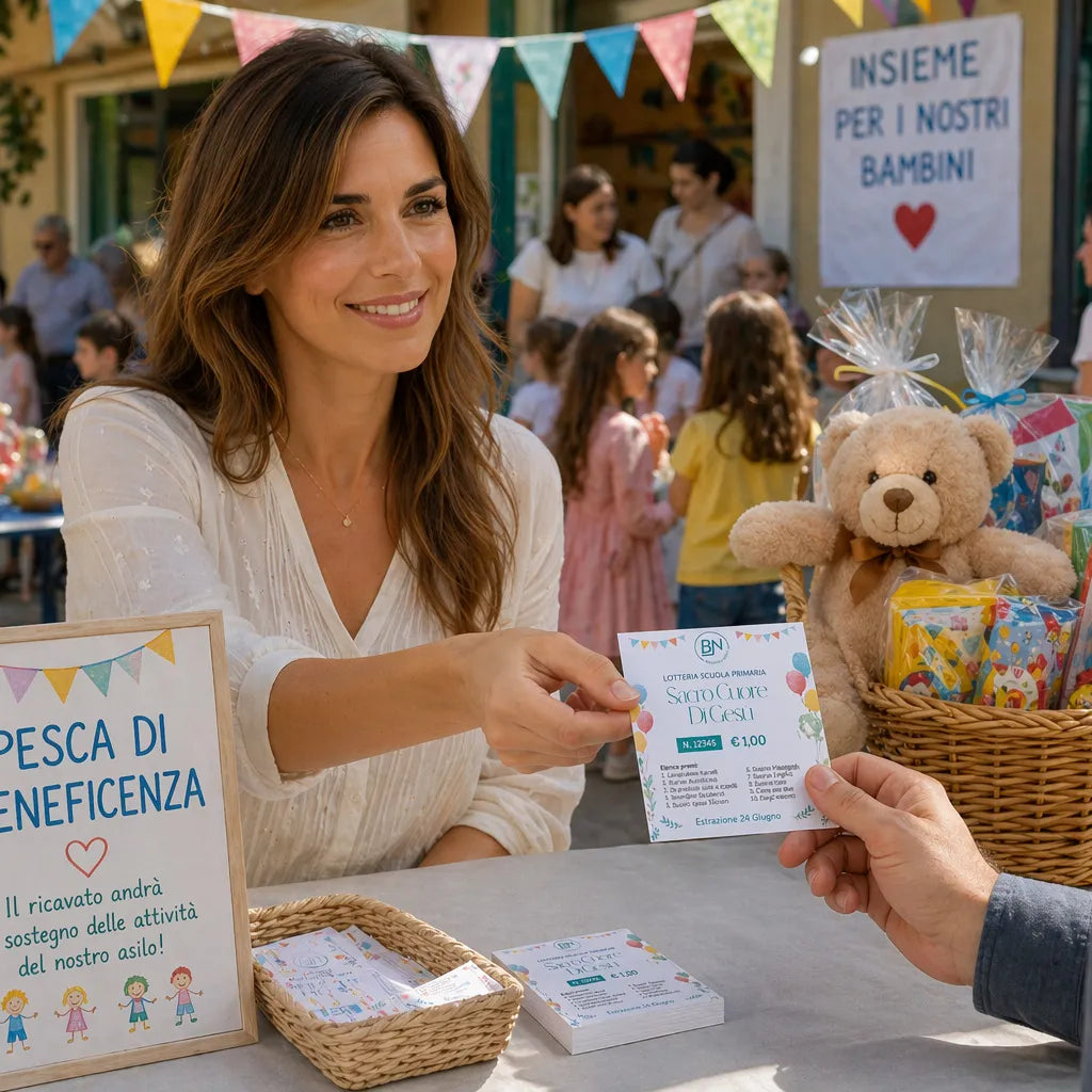 Biglietti lotteria con matrice